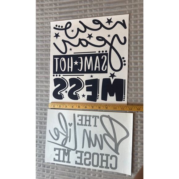 New Bundle of Hot Mess Express And Bun Life Chose Me T-Shirt Graphic Tee Craft - Picture 8 of 9